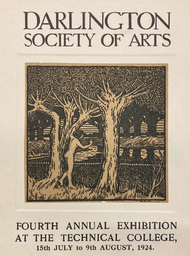 The Northern Echo: A promotional item for the Darlington Society of Arts' exhibition in 1924. Picture courtesy of the Darlington Centre for Local Studies